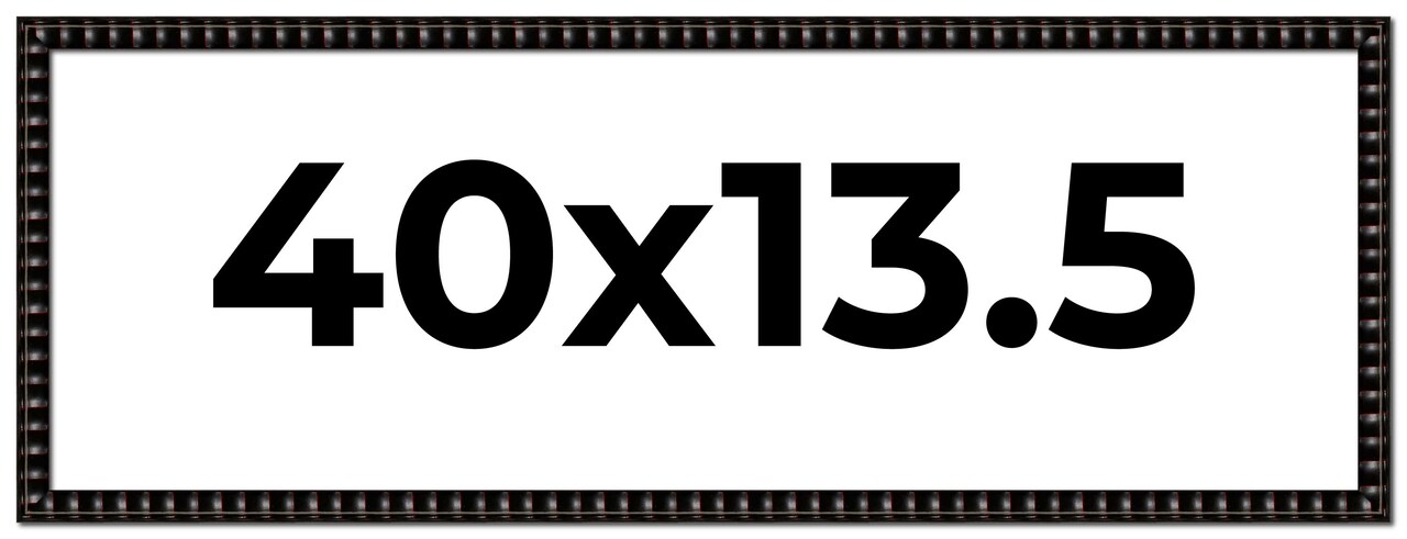 40x13.5 Bamboo Picture Frame with UV-Resistant Acrylic & Acid Free Backing, Available in 4 Finishes - Brown, Black, Gold, and Natural
